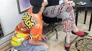 Sexy Woman Feeding Guy