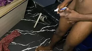 Horny students jerk off rill he cums