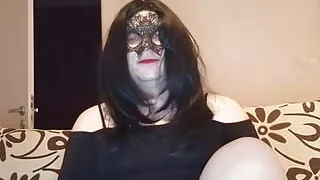 Transmom trains her Tiny tight hole with anal plug