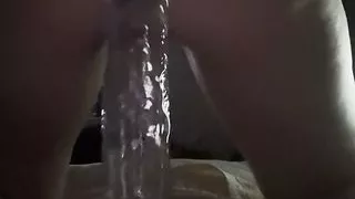 I'm riding my 25 cm dildo. - Teen