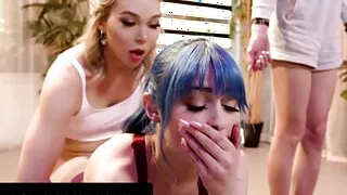 TRANSFIXED - Trans Yoga Instructor Emma Rose Sneaky Hard Fucks Doggystyle Jewelz Blu During A Class