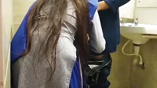 Indian college student in H.O.D.'s bathroom