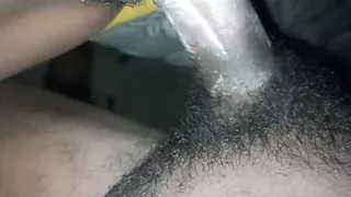 Fucked wife while lying on the bed