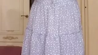 Cutie flaunts herself and takes off her panties