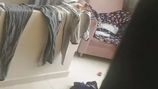 my cuckold hubby watches me fucking in the living room so i went to the bedroom and close the door to don't let hin watch