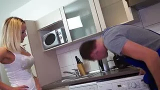 Punk German babe pleasing a cock with her tight muff