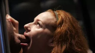 redhead milf giving an amazing blowjob 