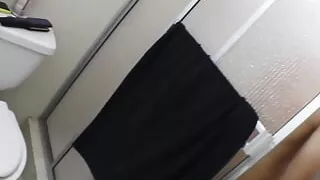 I watch my stepbrother in the shower and I get horny - Part 1