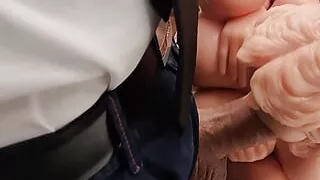 Your hot boss puts his big cock in your mouth and fucks you hard