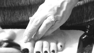 Fan Request - Black and White Pedicure