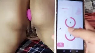 With his cellphone he can control this Honey Play Box vibrator to fuck my ass. Get 20% off with code: SADO