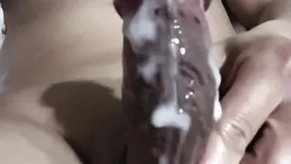 Alone in home with super cum in slow motion