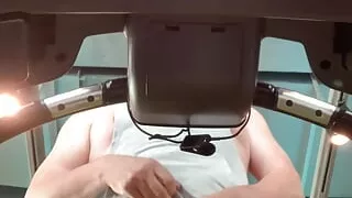 Fitnessstudio with chastity on