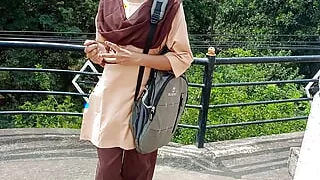 Indian College fucking Hard Outdoor