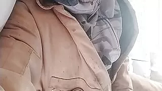 Freezing morning jacking in my jumpsuit