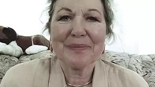 granny is horny for stiff cum cock