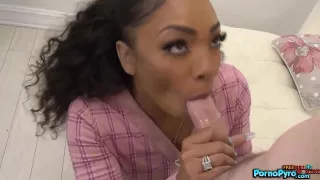 Cali Caliente In Cute Ebony Realtor Babe Gets Ready For A Big White Cock Blowbang