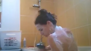 My Aunt Unaware Of Bathroom Spy Cam