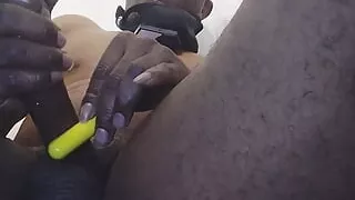 vibrator induced squealing orgasm of big black cock dominant master