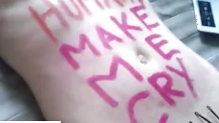 Dirty Sissy whore closed, brought up and humiliated into dilapidated residential ruins.