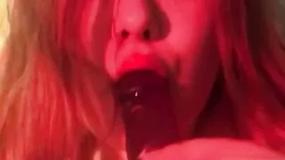 Gorgeous bitch sucks cock juicily