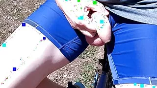 Riding a long bike ride with my cock flashing in a exhibitionist dare