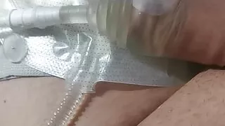 Peeing and cum in My catheter