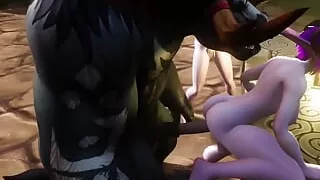 Cum Drinking Ritual Ceremony Threesome  Warcraft Porn Parody