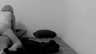 My wife was horny and woke me up by sucking my cock. she fucked me with her big ass. night vision