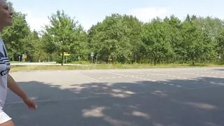 Blonde Bitch loves to get Assfucked in Public