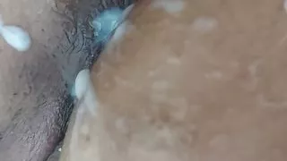 My first aas fucking by BF. my aas is very tight entre the BF big panis aas in blaud but BF not stop aas fuck and cerem in ass