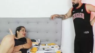 I Find My Horny Step Sister with Her Dildo in Her Room - Part 1 - Spanish Porn