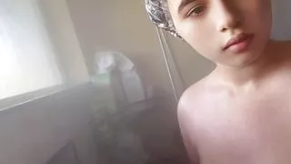 Taking a shower