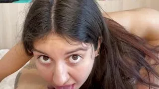 Stepsister gives juicy deep blowjob to cousin - 1.88