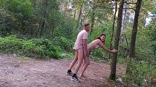 Casual Quick Sex Of Husband And Wife In The Forest!