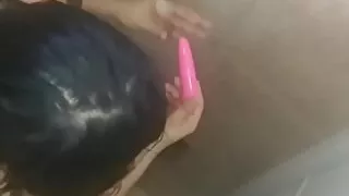 I discover my neighbor from the 10th floor masturbating in the park bathroom part 2