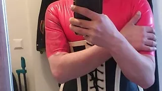 Latexsissy Benjamin Fiegl Pink Latex Condom cum