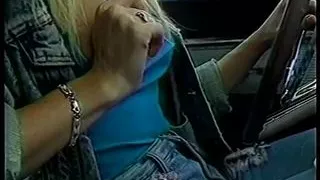 Blonde whore gets her XXL jugs covered in spunk after rough ass fuck