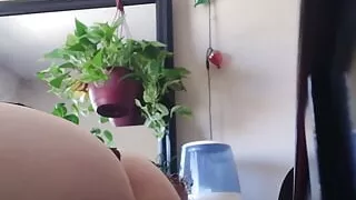 Pawg and a pink dildo