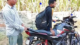Indian Threesome Gay - A unique story of a boy and an unknown man who took his bike to go to college - Car Sex - Hindi Voice