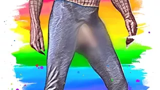 Jerking off with cum on chest and muscle 2