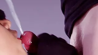 Awesome facial cumshot that falls into my mouth