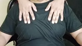 a massage for my stepsister on those big and delicious tits