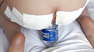 Fucking my ass with a 1L bottle