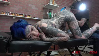 Gets A Butthole Tattoo And A Good Nailing With Amber Luke