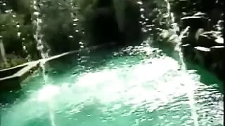 Amazing blonde spreads her legs widely and gets dick near the pool