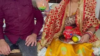 2023 karwa chauth desi biwi ko husband ne gift mein diya Mota Lund (couple sex)
