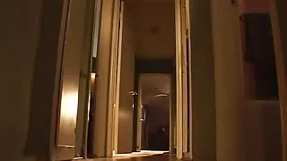 Bald black stud shoves his huge dick in blonde whores ass