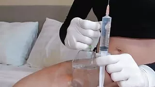2 injections in the ass and anal masturbation