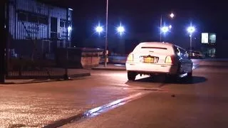 Two sexy whores share one hard pole on the back seat of the car